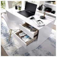 Bureau coloris blanc mdf