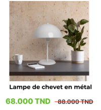 Lampe de chevet en métal avec ampoule E14 G45 - Brilliant