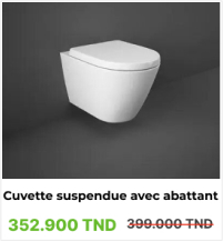 Cuvette suspendue Resort Rimless avec abattant Soft Close RSTSC4001 WH