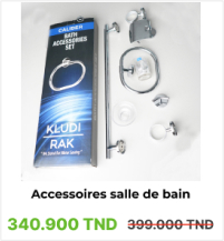 Pack d'accessoires de salle de bain 6 pièces Cliber RAK 21021