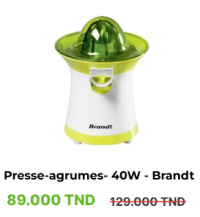 Presse-Agrumes Electrique Brandt PAI-40V - 40W Puissant et Compact