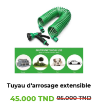 Tuyau d'arrosage extensible en spirale 7,5m