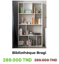 Bibliothèque Bragi en particule - Meuble En kit blanc L:100H: 180P: 25cm - KITJANO