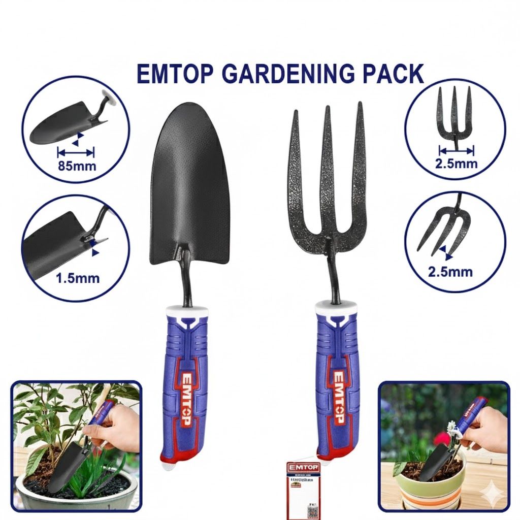 Pack jardinage EMTOP – Petit fourchette & Petit pelle