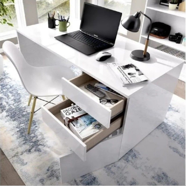 Bureau coloris blanc mdf