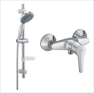 MITIGEUR DOUCHE POLARIS 10003 AVEC BARRE DE DOUCHE 6002