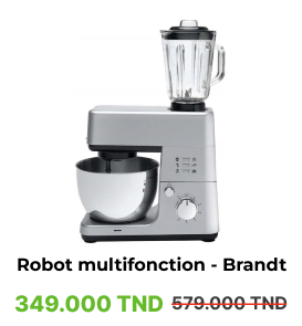 Robot Pâtissier Multifonction Brandt KM900BS - 900W,Argentée - Puissant et Polyvalent