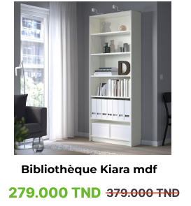 Bibliothèque KIARA série Euphoria en particule - Meuble En kit blanc L:80H:200P:30cm - KITJANO