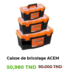 Pack 3 Boites à outils - Caisse de bricolage Plastique